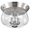 Nuvo Boliver 3-Light Flush Mount Brushed Nickel Clear Seeded Glass 60/7808 - alternate 6